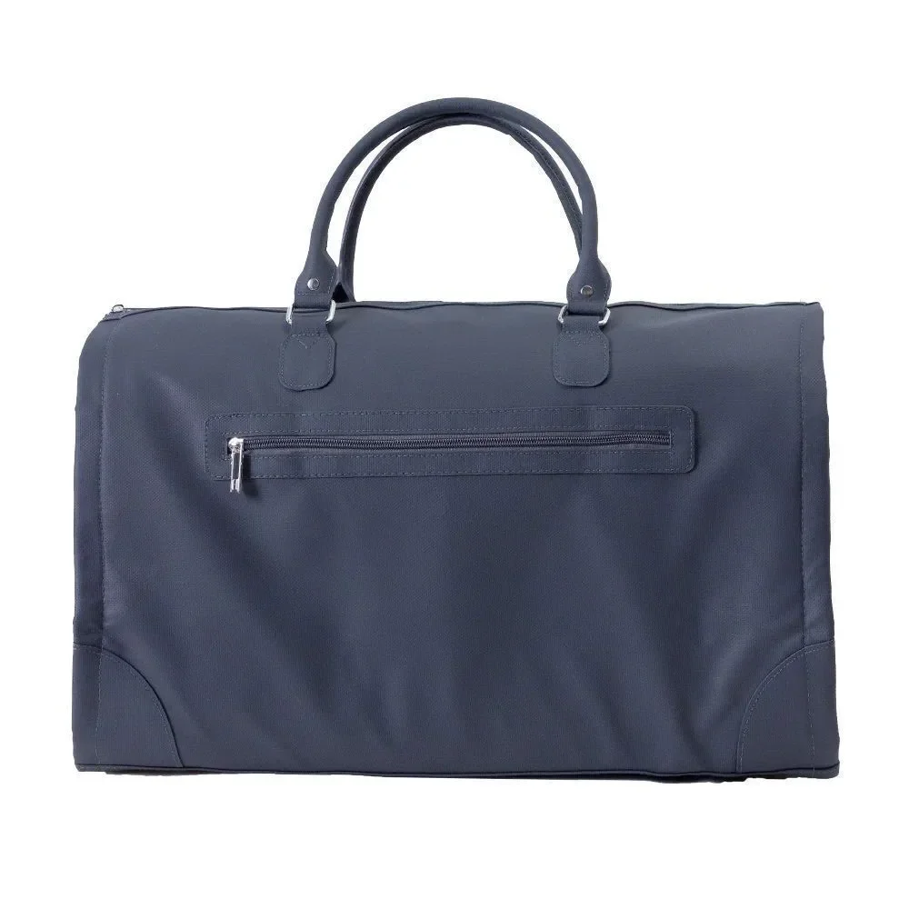 Navy Travel Duffel Bag with Shoulder Strap - collapsible (garment bag inside)